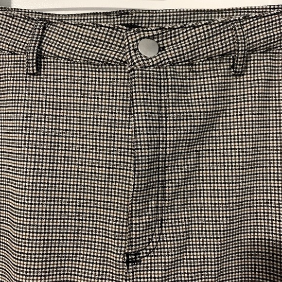 Shinestar Checkered Skinny Pant Black Beige Large Business Casual Date Night - Picture 6 of 8